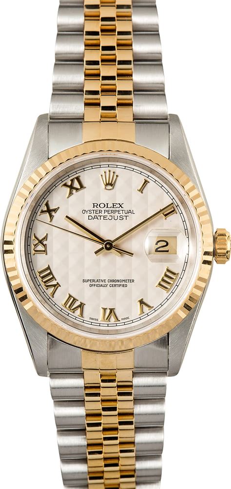 rolex datejust ivory pyramid dial